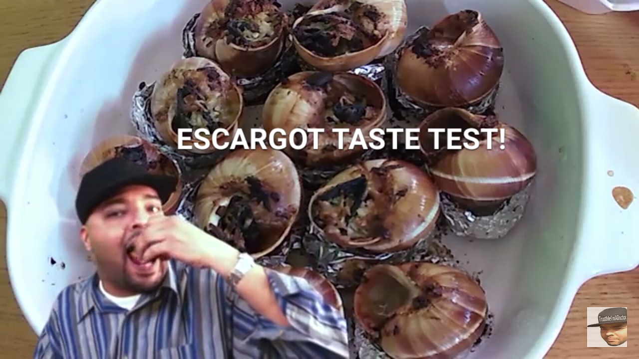 Escargot is a type of snail meat that tastes delicious. 