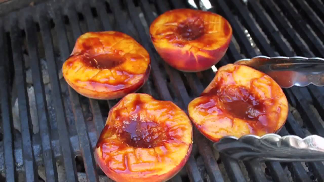 Grilling peaches is an easy way t