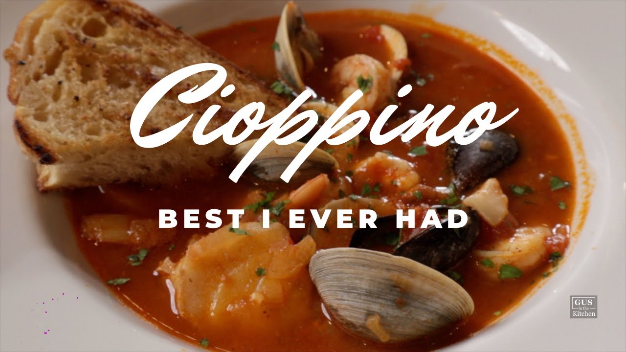 Cioppino is a type of seafood stew that is typically made with tomato, white wine, and herbs. 