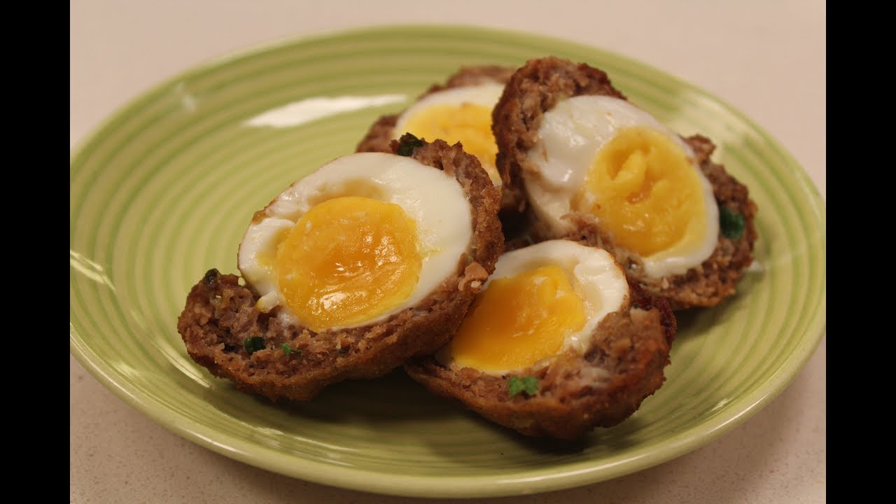 Scotch eggs are a popular British holiday dish that requires heating up a hard-boiled egg and then rolling it in breadcrumbs. 
