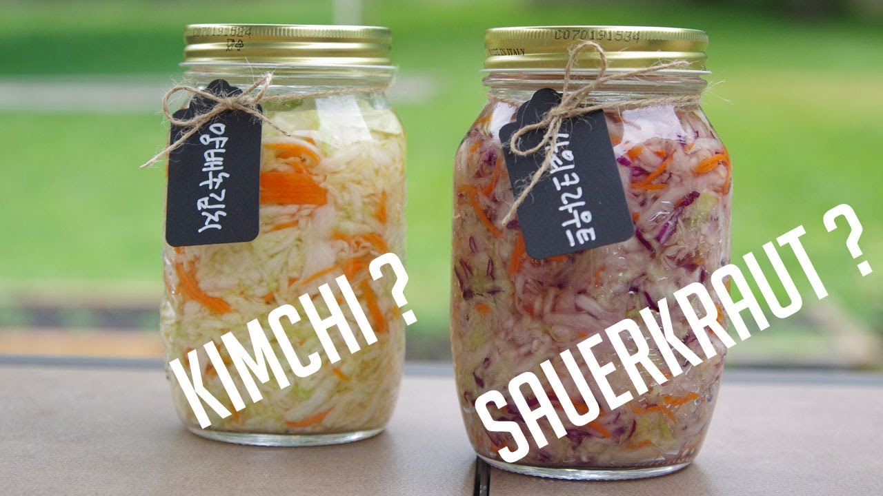Sauerkraut and Kimchi are both fermented vegetables, but they are made from different ingredients. 