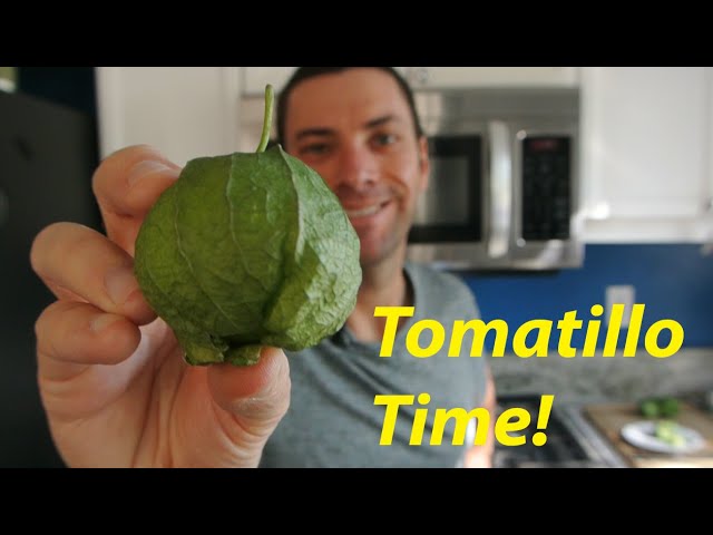 Tomatillos are a type of vegetable that are in the same family as tomatoes, and their taste is tangy with a hint of spice. 